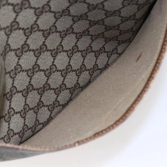 GUCCI GG Supreme Web Sherry Line Bag PVC Leather Beige - Picture 14 of 15
